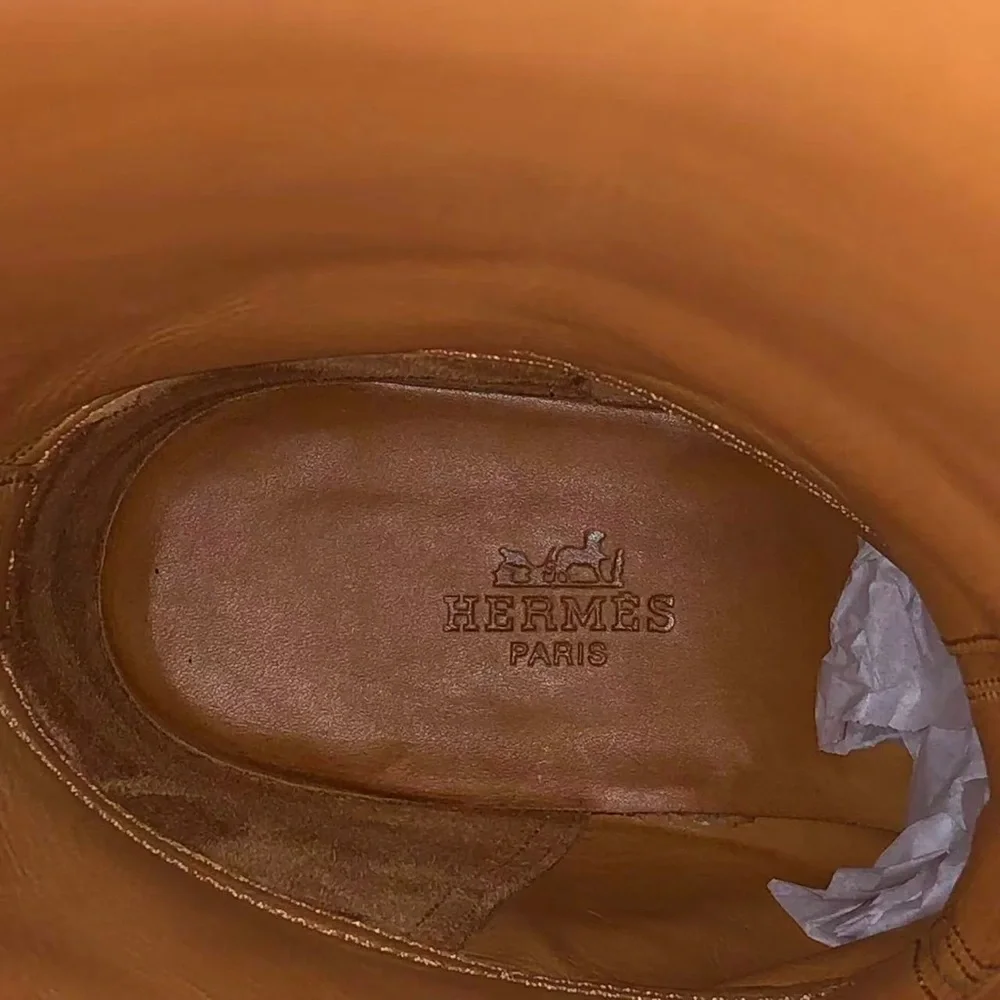 Hermès Jumping Boot Knee High Leather Kelly Lock Taupe Étoupe EU 36 - Picture 8 of 8